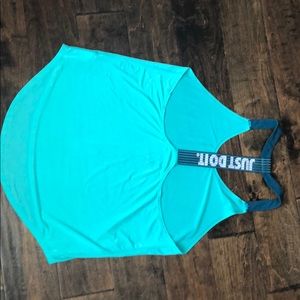 Nike Teal Dri Fit Workout Mesh Tank Top